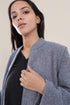 Short coat in furry wool blend